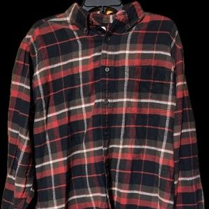 Mens J Crew, Medium, Black, Red, Whit Plaid Flannel